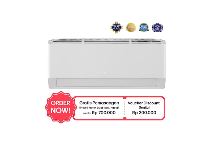 Front view of LG TURBOCOOL Standard Air Conditioner  {K05NSA}